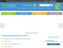 Tablet Screenshot of ecologicalbuildingsystems.com